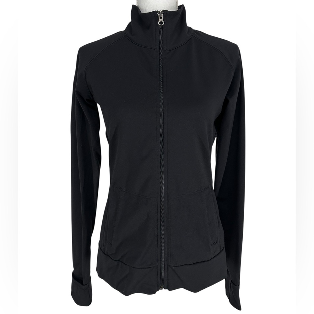 TUFF ATHLETICS / Black Zip Up Tech Jogger Jacket / Medium / Athleisure Workout